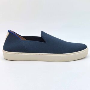 Rothy’s The Driver Sz 8.5 Navy Blue Knit Slip-On Sneakers Washable Eco-Friendly